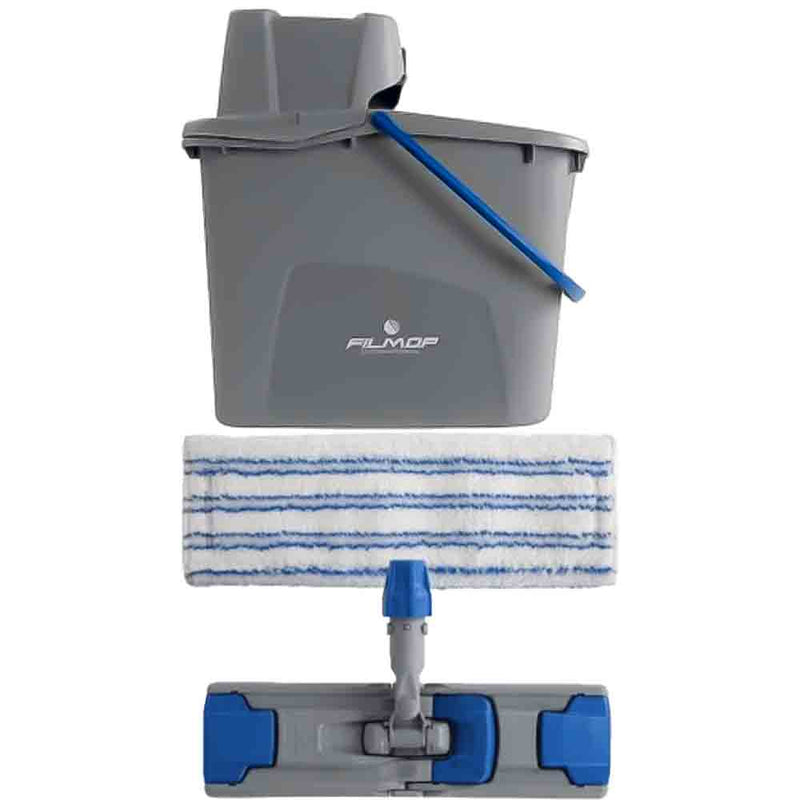Mop Profesional Plat cu Galeata și Storcator Kit Easy Wash 15 Litri