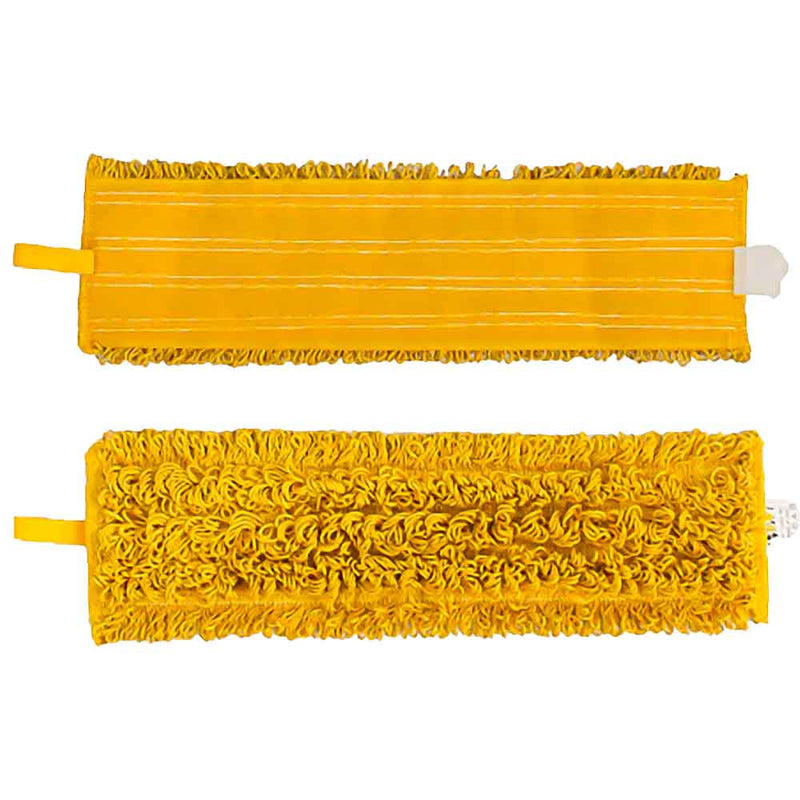 Rezerva Mop Plat din Microfibră cu buclă închisă de culoare galbena Micro Color Velcro Binder Giallo 40 cm