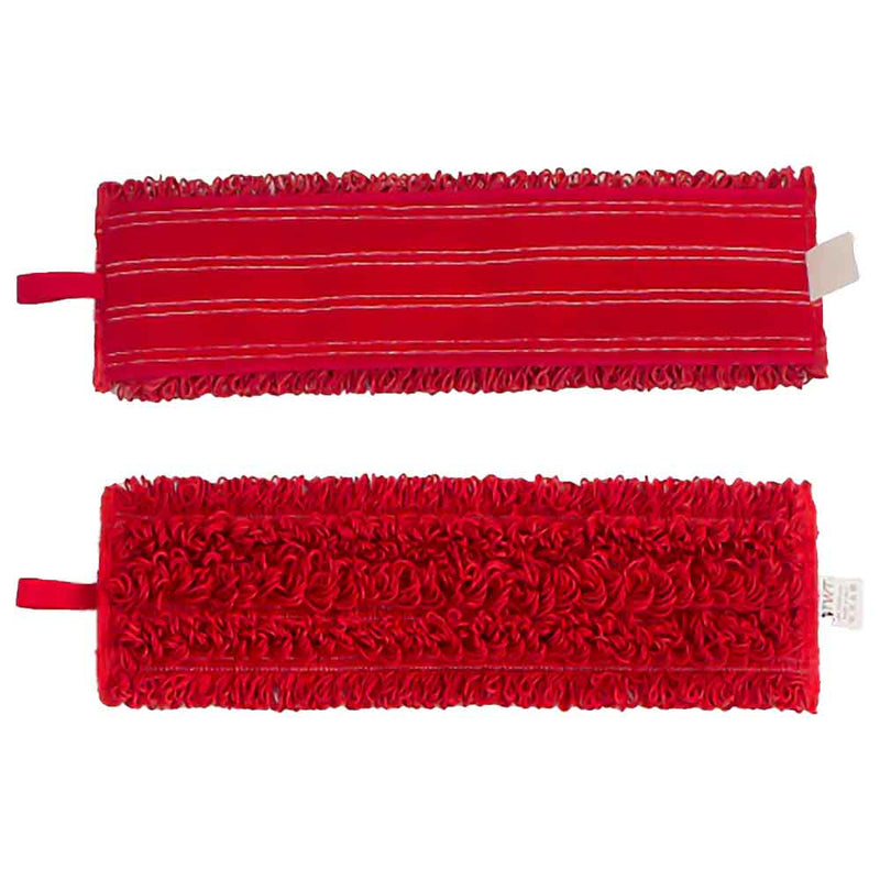 Rezerva Mop Plat din Microfibră  cu buclă închisă de culoare roșie Micro Color Velcro Binder Rosso 40 cm