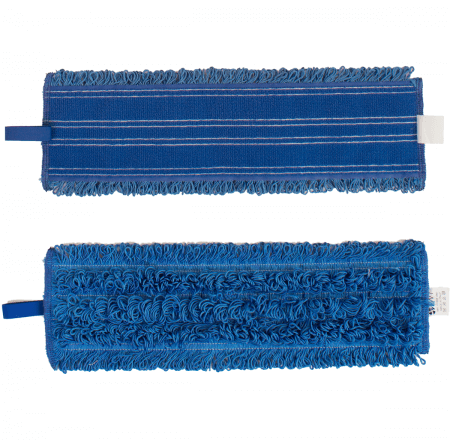 Rezerva Mop Plat din Microfibră cu buclă închisă de culoare albastra Micro Color Velcro Binder Blu 40 cm