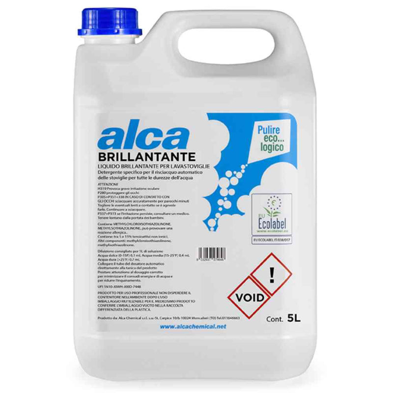 Aditiv de Clătire Vase Biodegradabil Ecolabel Brillantante 5 Litri