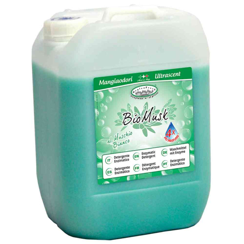 Detergent Lichid Enzimatic de Rufe cu Parfum de Mosc Alb BioMusk 10 litri