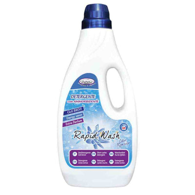 Detergent de rufe cu balsam Rapid Wash 1,5 Litri, ideal pentru spălare rapidă și eliminarea mirosurilor.