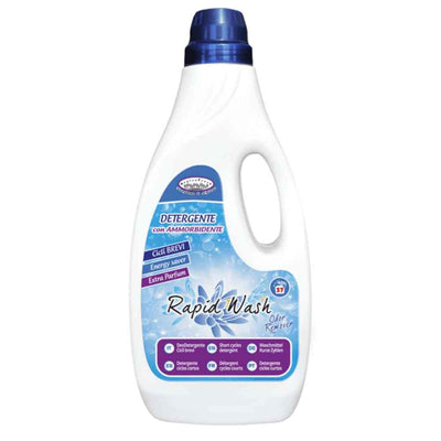 Detergent de rufe cu balsam Rapid Wash 1,5 Litri, ideal pentru spălare rapidă și eliminarea mirosurilor.