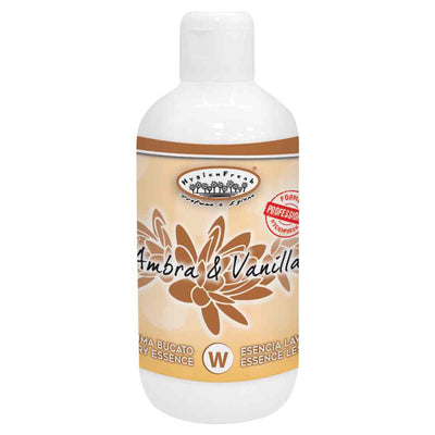 Esență parfumată concentrată Ambra & Vanilla 250 ml, ideală pentru rufe cu parfum intens și de lungă durată.