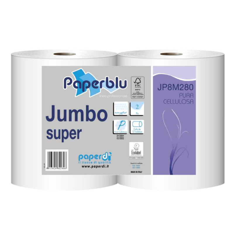 Hartie igienica pura celuloza  Jumbo Super 280 m