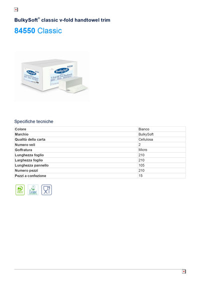 Servetele de Hartie Pliate tip V  Bax 15 pachete a câte 210 foi BulkySoft®