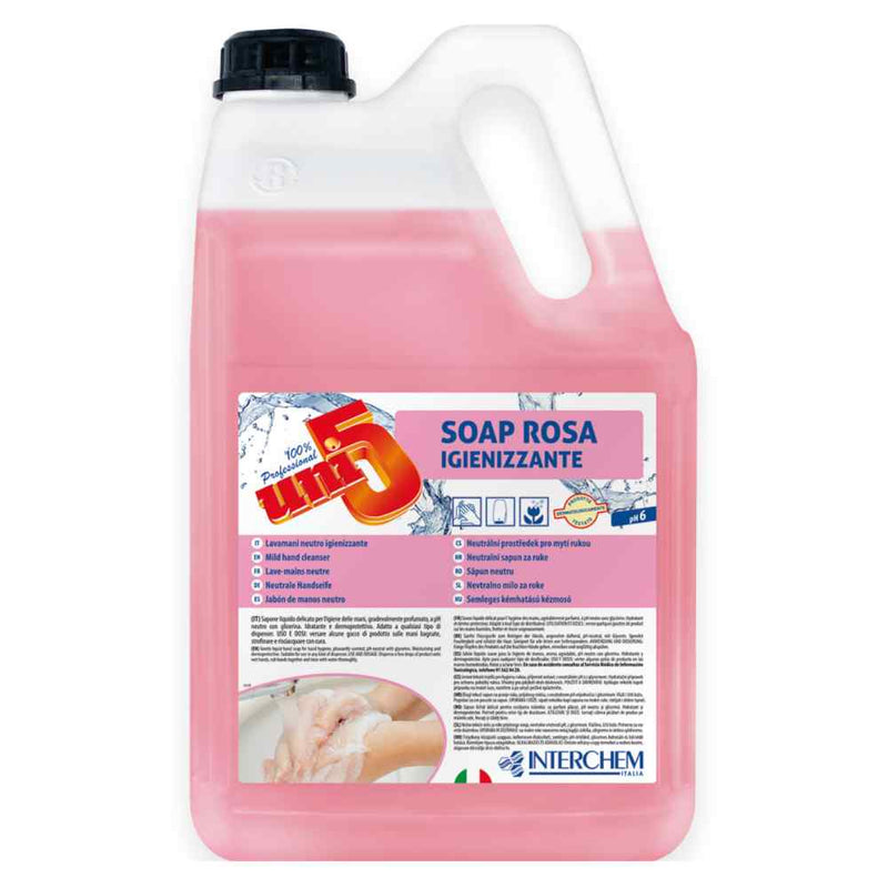 Sapun Lichid de Maini Uni5 Soap Rosa Igienizzante 5 litri