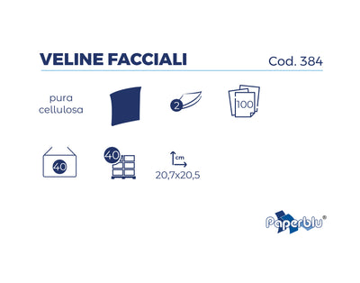Servetele Faciale Hartie Dublu Strat Paperblu 100 buc