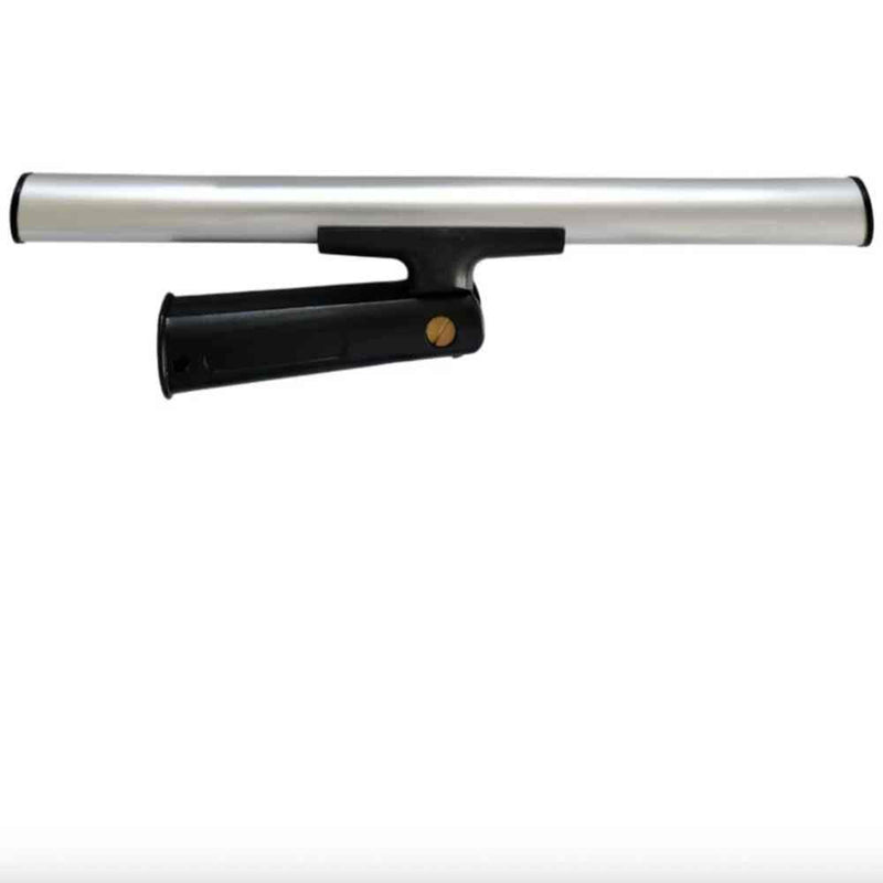 Suport pămătuf de spălat geamuri cu mâner mobil din aluminiu, 35 cm, ideal pentru curățarea geamurilor la înălțime.