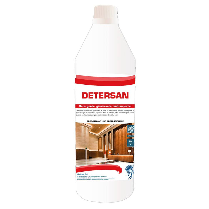 Detergent Igienizant Parfumat pe bază de Clorură de Benzalconiu Detersan 1 Litru HACCP