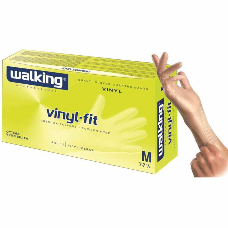 Mănuși vinil mărimea L Walking Vinyl Fit 100 buc.